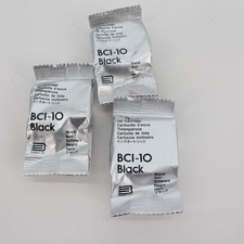 Genuine Canon BCI-10 Black Packs (3 Total Ink Cartridges) New Sealed picture