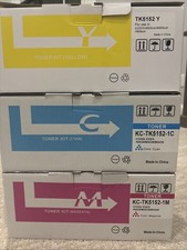 3 Compatible Kyocera Toner Cartridges Cyan Yellow Magenta picture