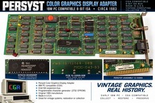 Vintage 1983 PERSYST Color Graphics Display Adapter 12-10069 IBM PC 8-Bit ISA CG picture
