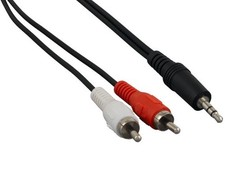 50ft 3.5mm Stereo to RCA x 2 Male to Male Audio Cable, Black picture