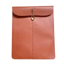 Garrett Premium Leather Laptop Sleeve Case Document Folder Button Closure picture