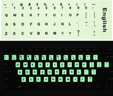 2PCS Pack Universal English Keyboard Stickers Glow in The Dark, Keyboard Letters picture