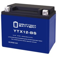 Mighty Max Battery Mighty Max Battery YTX12-BS LIFEPO4-12 Volt 10 AH, 330 CCA picture