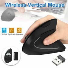 Ergonomic Mouse Optical Vertical Mice 6 Keys USB Wireless 2.4GHz 1200DPI For PC picture