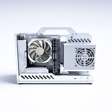 ITX Open Frame Aluminum PC Case Portable 240mm Bracket GPU Vertical PCIe 4.0 picture