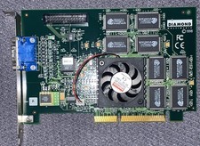 Vintage Diamond Monster Fusion 3dfx Voodoo Banshee 16mb AGP Video Card - Working picture