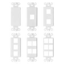 10 Lot Decora RJ45 Network Keystone Wall Plate Insert - 0 1 2 3 4 6 Port picture