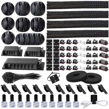 192 PCS Cable Management Kit Wire Cable Organizer Cable Tie System Cable picture