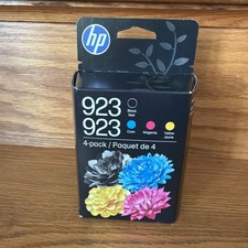 HP 923 Black Cyan Magenta Yellow Ink Set 6C3Y8BN Exp 2028 + Sealed Retail Box picture