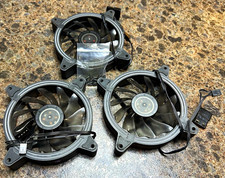 EZDIY-FAB 12V 4-Pin Purple LED Black Case Fans 3-Pack, Hydraulic Bearing picture