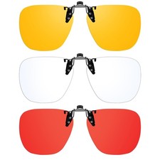 3 Pack Clip On Blue Light Blocking Glasses for Eyes Strain/Light-Sensitive Fl... picture