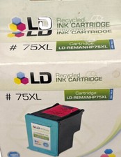 LD REMANHP 75XL Color Ink Cartridge for HP Printer NIB & Sealed picture