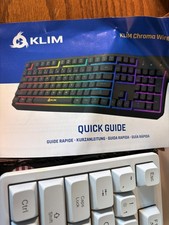 KLIM Chroma White Backlit Wireless Gaming Keyboard RGB ~NIB~ picture