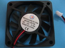 2 pcs Brushless DC Cooling Fan 12V 6010S 11 Blade 60x60x10mm Sleeve Bearing 2pin picture