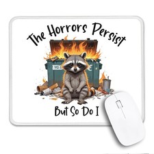 THEBESTU The Horrors Persist But So Do I 10.2L x 8.3W inches, Multi-Raccoon  picture