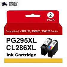 High Yield PG-295XL & CL-286XL Ink Cartridges 2-Pack for Canon Pixma Printers picture