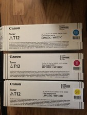 Genuine Canon T12 Empty Toner Cartridge x 3; 1 Each of Cyan, Magenta and Yellow picture