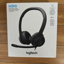 NEW HEADSET Logitech H390 Over-Head Comfort USB Noise-Canceling Microphone picture