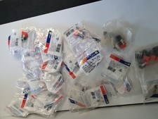 Lot of (38) Total Leviton Cat 5/5E Snap-In Jacks - Orange picture