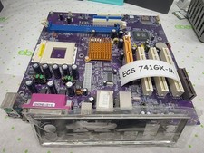 ECS 741GX-M REV: 1.0A SOCKET 462 MOTHERBOARD  & ATX Backplate picture