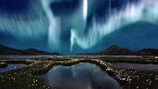 Landscape aurorae sky nature nordic Custom Gaming Mat Desk picture