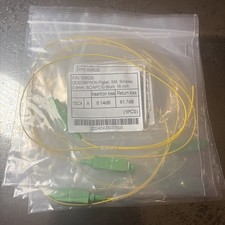 Lot of 10X Pigtail SM Simplex, 0.9mm, SC/APC to Blunt, 18 inch Fiber Optic Cable picture