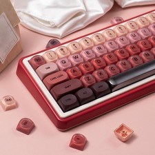132 Keys MOA Profile Red PBT Jelly Keycaps Set Cherry Mx Mechanical Keyboard picture