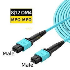 1-30M MPO Male to MPO Male OM4 8|12F Type A Fiber Optical Patch Cord MTP-MTP lot picture