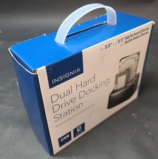 LOT OF 2 INSIGNIA NS-PCHDEDS19 USB 3.0 SATA-3 Dual Drive Docking Station picture