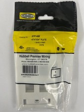 Hubbell IFP14W Station Face Plate 4 Port 1-Gang White NEW-LOT of 15 picture