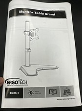 Ergotech Single Monitor Freestanding Table Stand DMRS-1, 32in/17.6lb Max Support picture