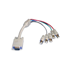1ft 5 BNC Female to SUPER VGA HD15 Male Cable - Beige picture