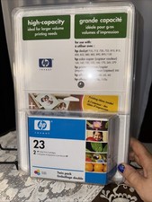 HP 23 C6643-80002 257313 Twin-Pack Tri-Color Genuine Ink Cartridges picture