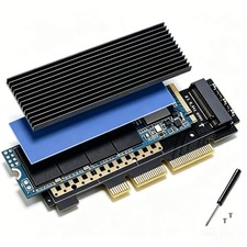 M.2 NVMe (M-Key) SSD to PCIe 3.0 X16/X8/X4 Card with Aluminum Heat Sink picture