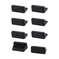 8Pcs Black Rubber USB Port Cover Caps Type A Female Port Anti Dust Cover picture