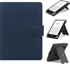 Universal E Reader Case 6 to 6 8 Inch Stand Cover with Hand Strap Navy Protectiv picture