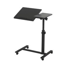 TigerDad Overbed Desk Mobile Rolling Laptop Stand Black picture