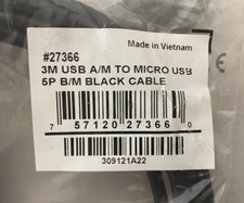 C2G 9.8ft (3m) USB 2.0 A to Micro-B Cable  (P/N: 27366) LOTS OF 10 picture
