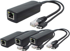 ANVISION 4-Pack 5V PoE Splitter USB Type-C 48V to 5V 2.4A IEEE 802.3Af picture