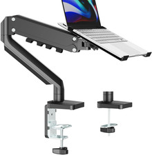 2 in 1 Gas Spring Laptop Arm 12-17in Monitor Mount Full Motion Adjustable picture