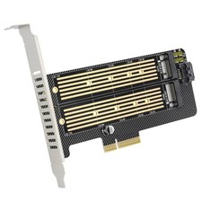 Dual M.2 PCIE Adapter for SATA or PCIE NVMe SSD Host Controller Expansion Card picture