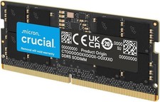 (PARTS) Crucial 32GB (1x32GB) DDR5-5600 SODIMM Laptop Memory RAM CT32G56C46S5 picture