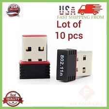 Lot of 10 Mini USB WiFi WLAN Wireless Network Adapter 802.11 Dongle RTL8188 WIN picture
