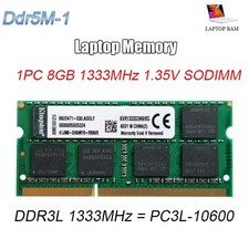 SODIMM Kingston 8GB(1x8GB) DDR3L 1333MHz PC3L-10600 Laptop Memory RAM 1.35V 2Rx8 picture