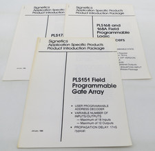 SIGNETICS lot of 3 Pieces 1986 vintage technology application reference sheets picture