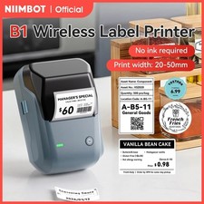 NIIMBOT B1 Portable Thermal Printer With Tapes 2 Inch Adhesive Label Printer Min picture