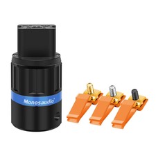 Pure Copper C19 20A IEC Plug AC Rhodium/Gold Plated Audio Female Power Connector picture