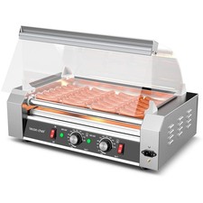 Leconchef Hot Dog Roller Machine Commercial Electric 7 Roller Grill Hot Dog W... picture