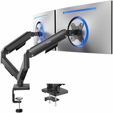 VIVO Dual Monitor Stand, Fully Adjustable Arms for 17 to 32 Mount, Black picture