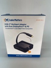 Cable Matters USB-C Multiport Adapter with Dual DisplayPort & PD - 201055-BLK picture